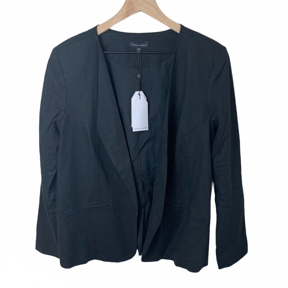 NWT Universal Standard Atlas Linen Blazer Black